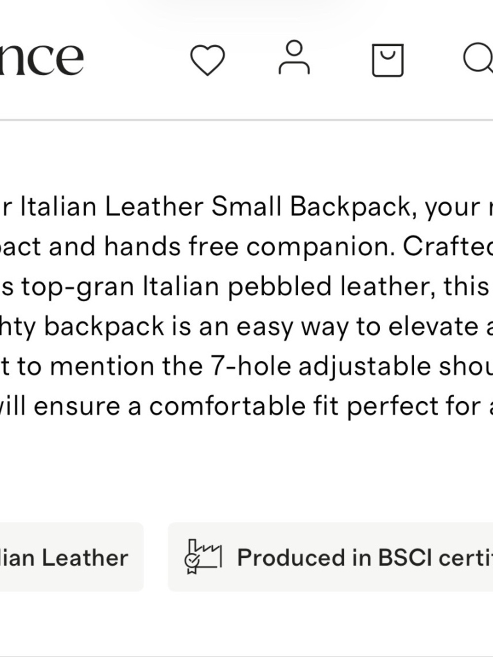 QUINCE Italian Leather Small Backpack - Picture 4 of 4